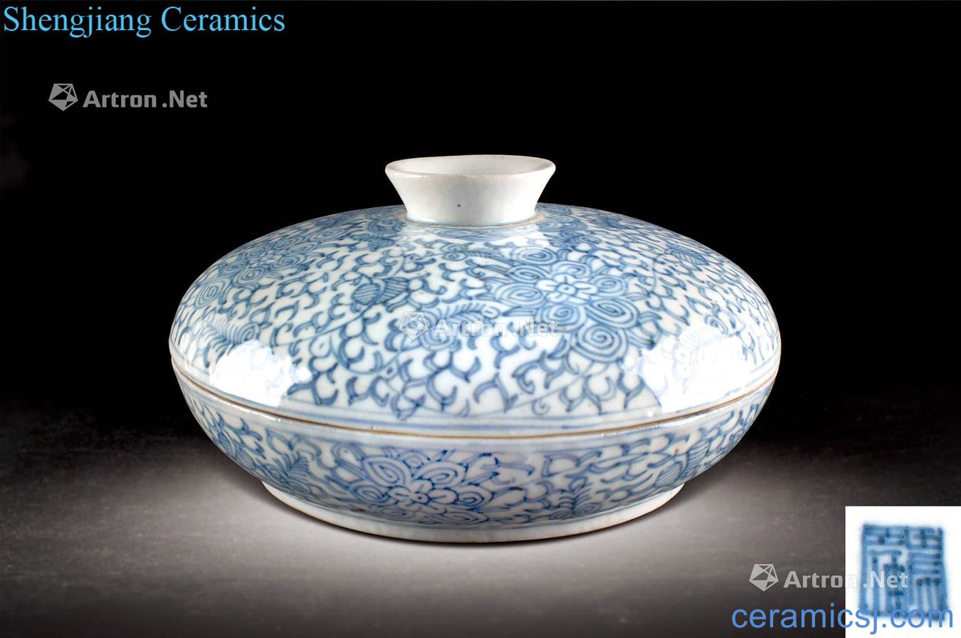Qing jiaqing Blue and white color box