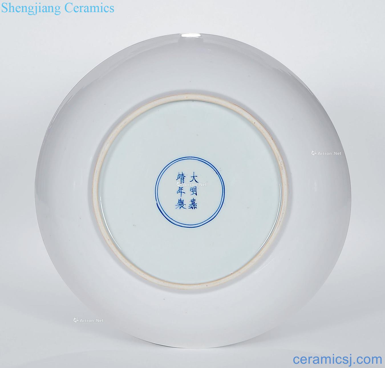 Ming jiajing sweet white glazed plate