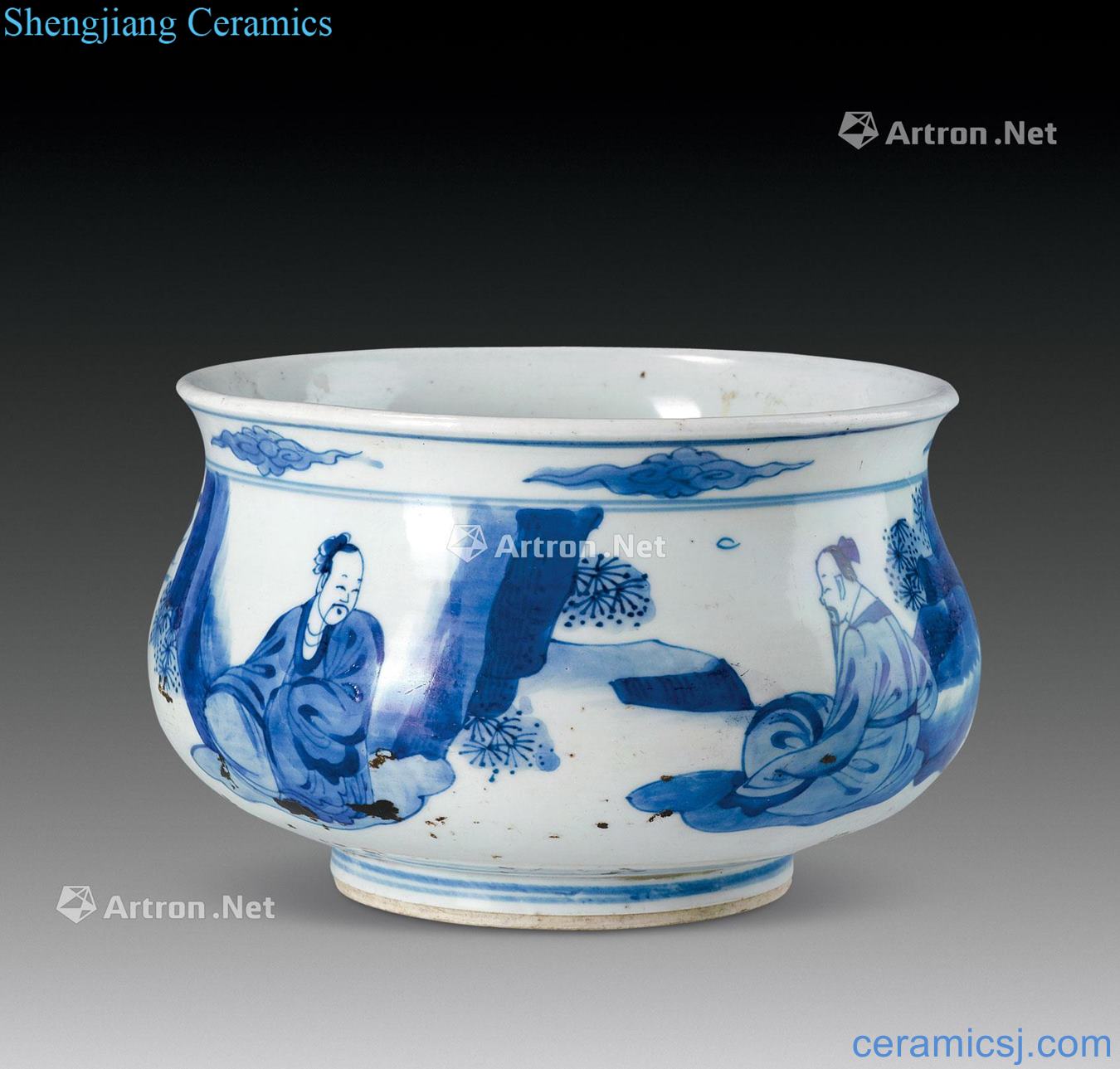 The qing emperor kangxi porcelain Gao Shitu incense burner