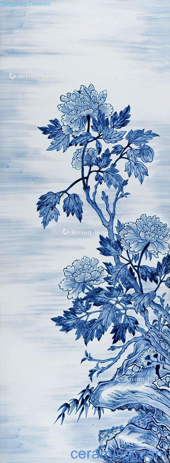 Qing qianlong blue and white porcelain plate