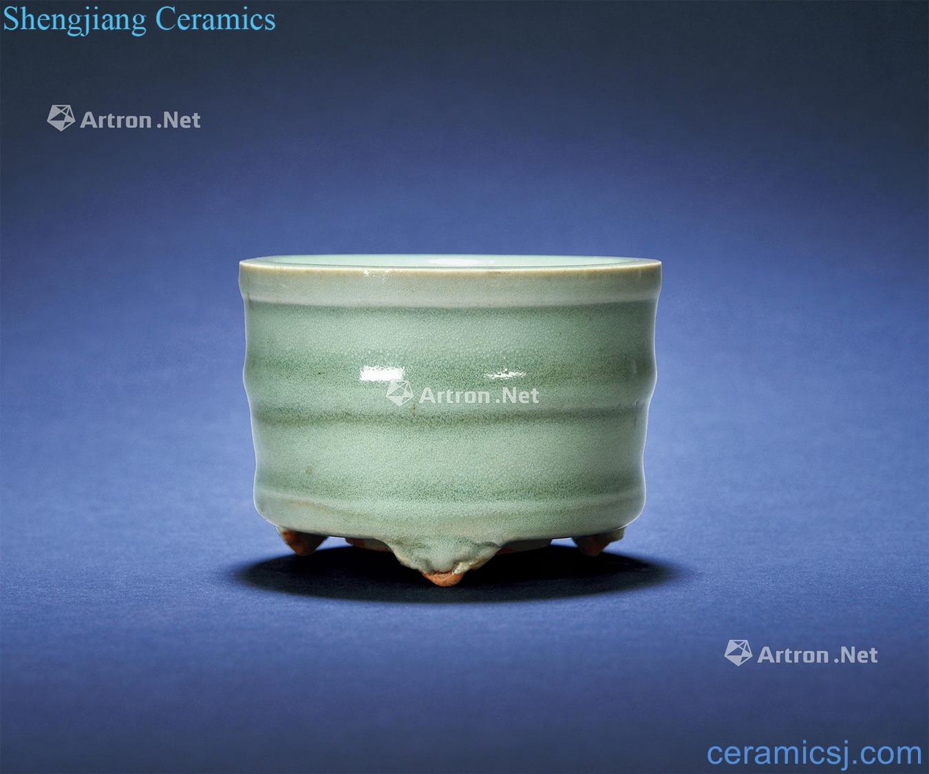 Yuan/Ming Longquan celadon glaze bowstring grain furnace