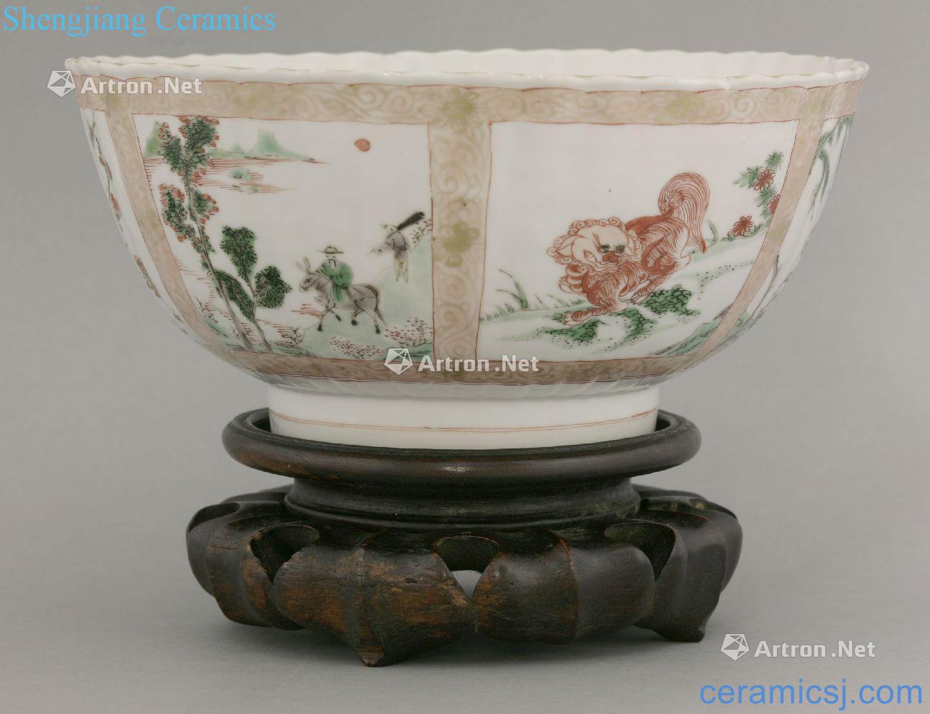 The qing emperor kangxi multicoloured medallion birth of large bowl
