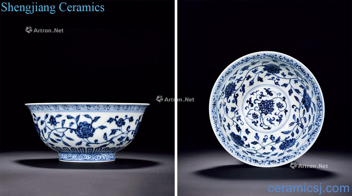 Ming yongle Imperial kiln porcelain bowl of four seasons flower palace