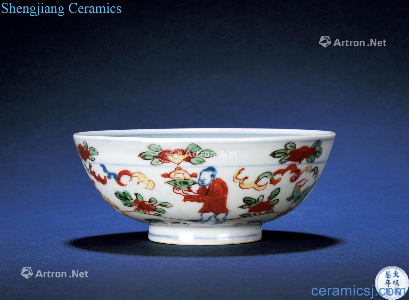 Ming wanli Stories of blue and white color outside should be dragon bowls