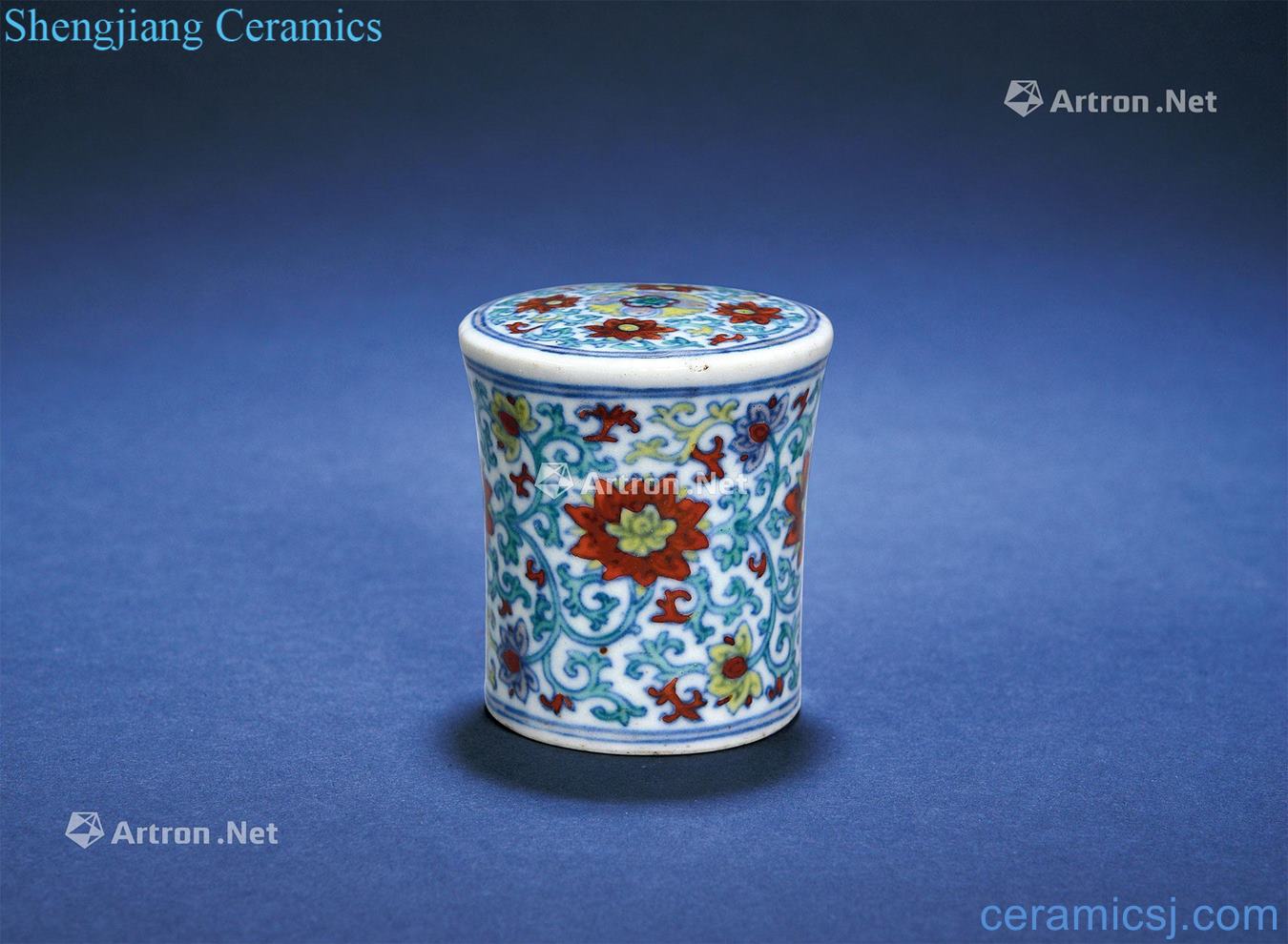 Qing qianlong bucket passionflower shaft head