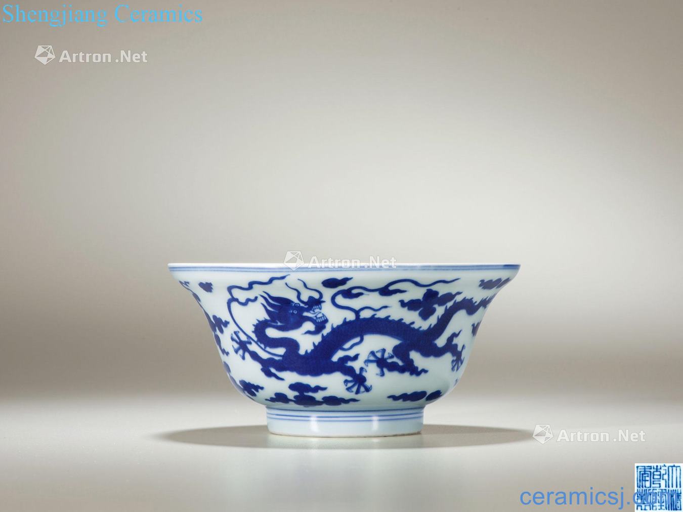 Qing qianlong Blue and white YunLongWen or bowl