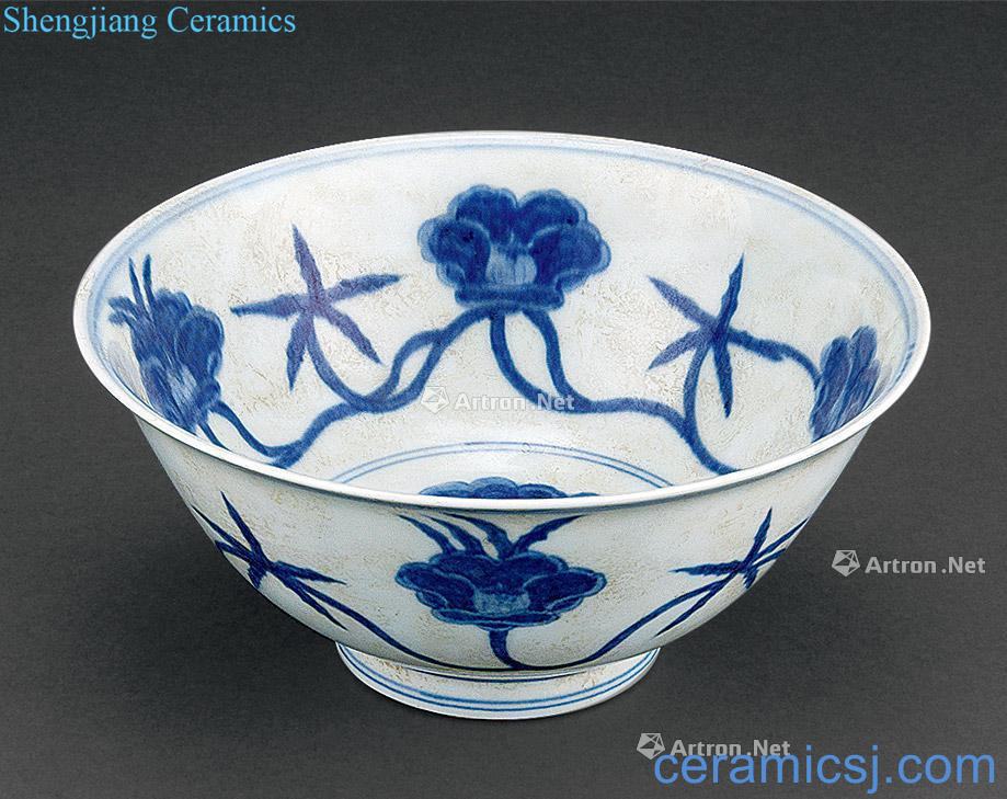 Ming chenghua year flower green-splashed bowls