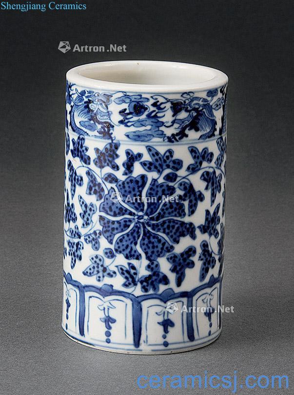 Xuande years blue pen container