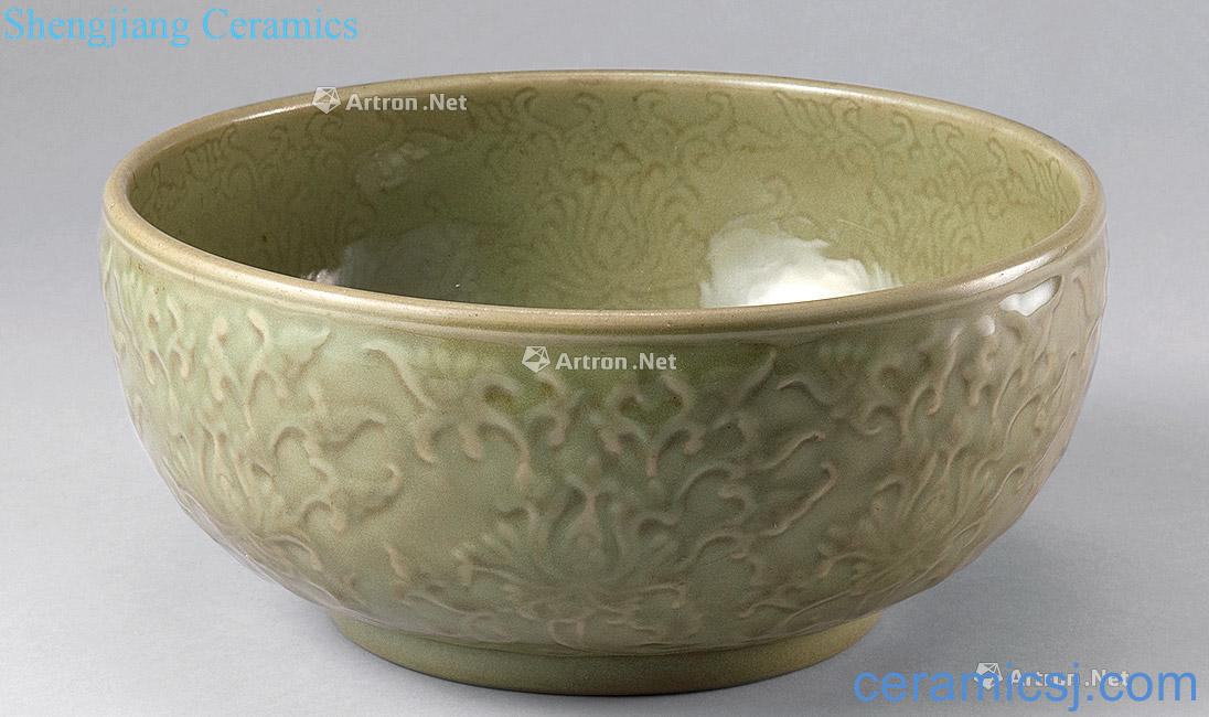 Ming Longquan celadon branch lines pier bowl