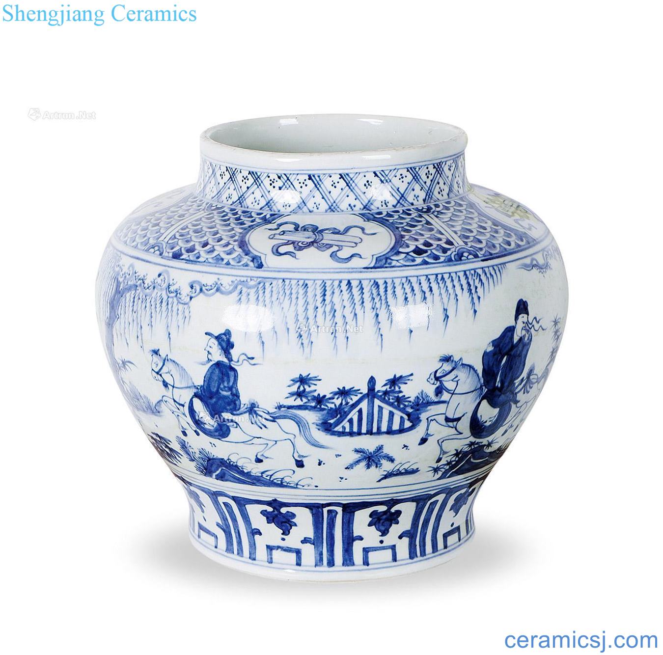 Ming Dark the eight immortals canister