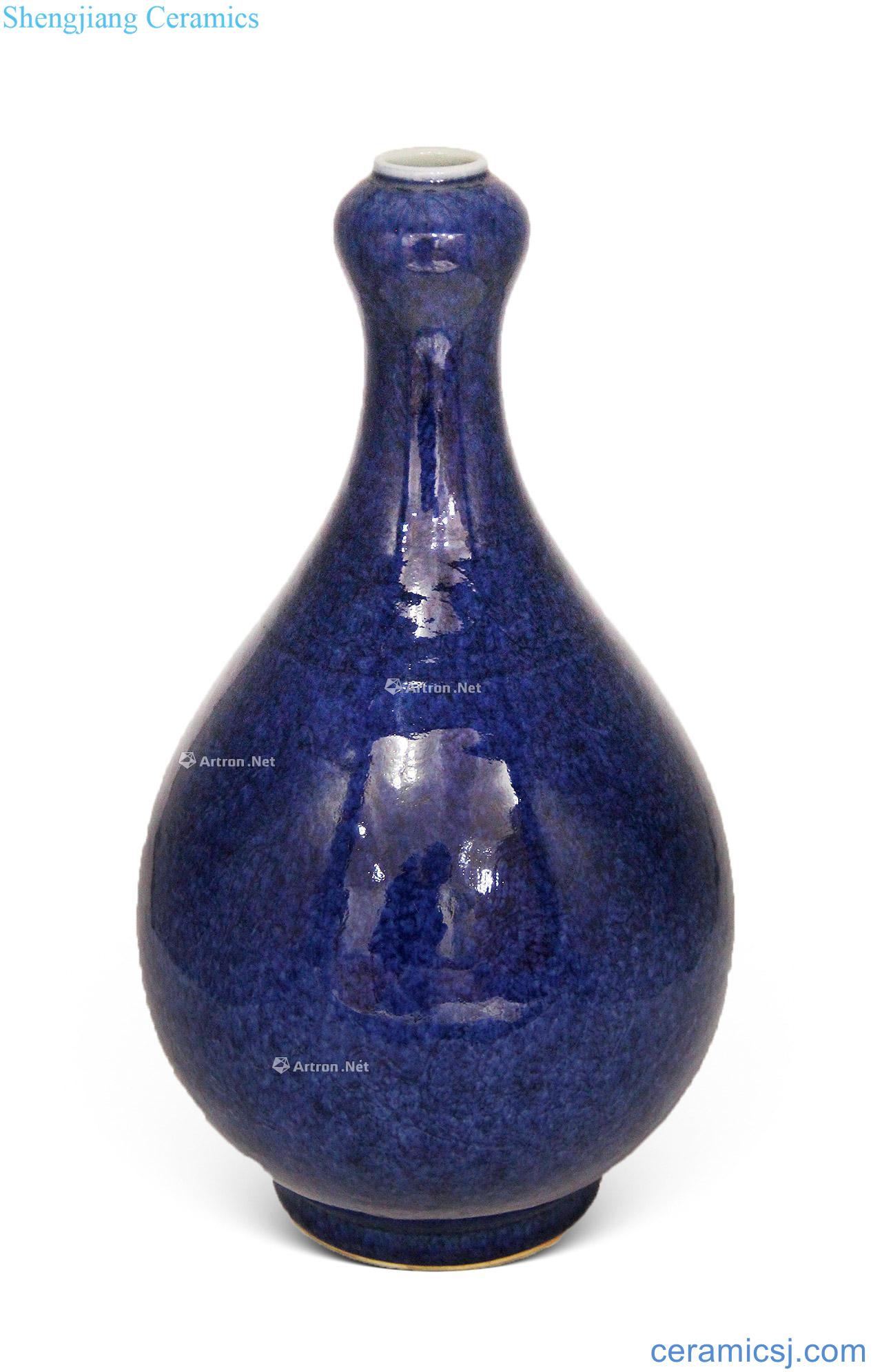 Ming xuande Blue glaze dragon bottle of garlic