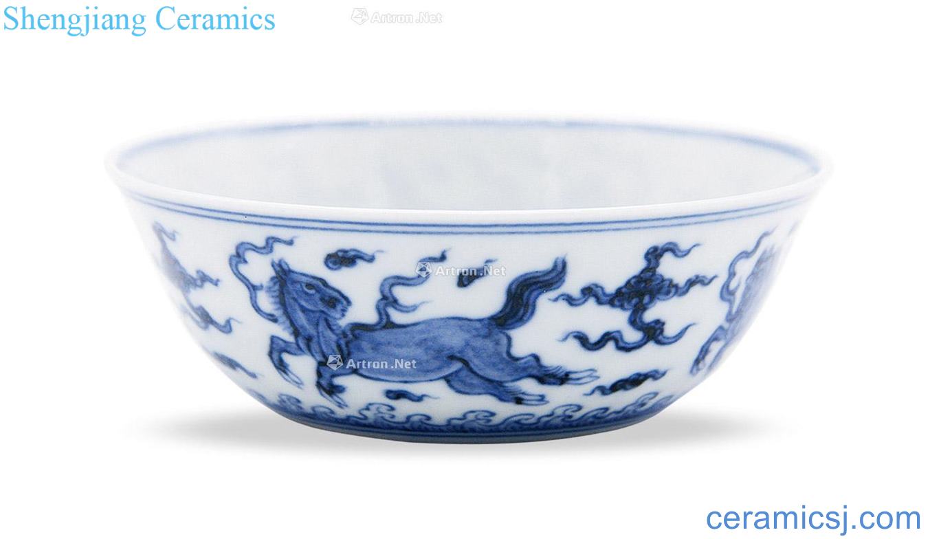 Ming Blue sea dragon grain disc