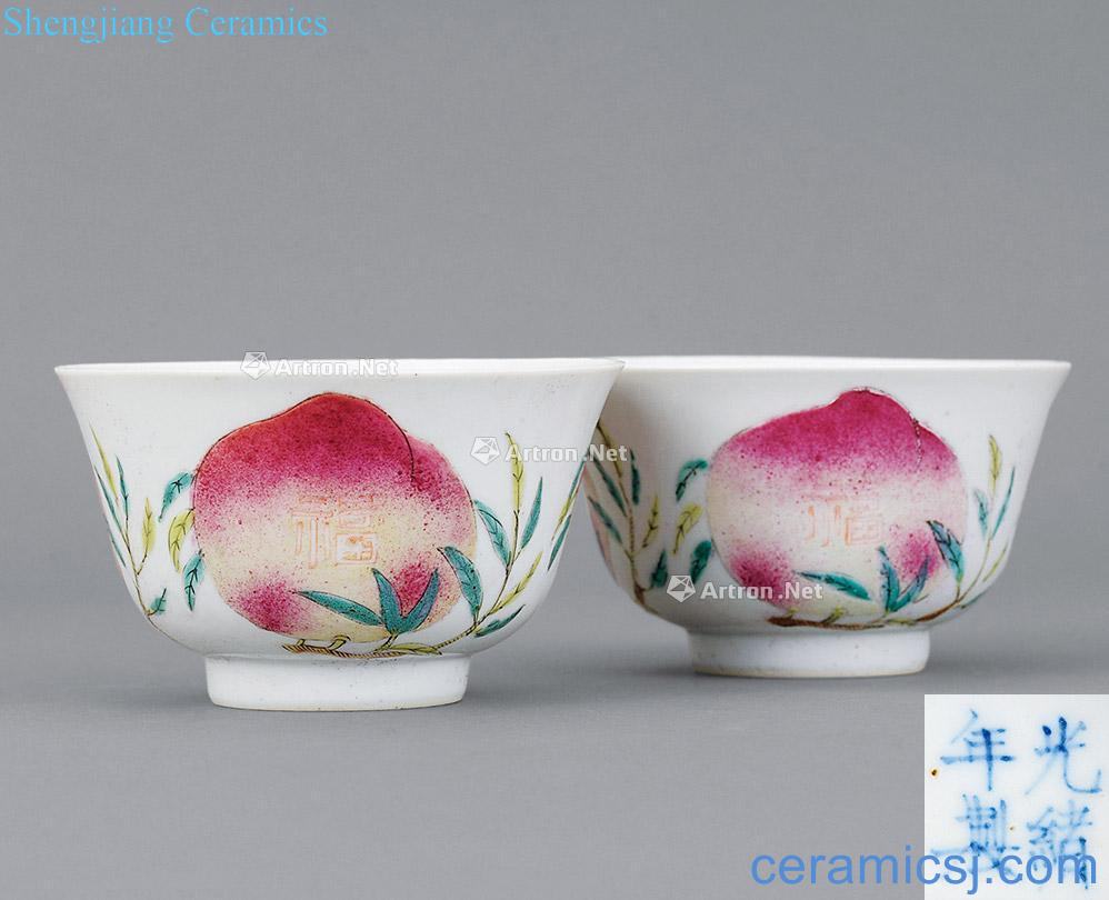 Qing guangxu famille rose bowl the ball decorative pattern (a)
