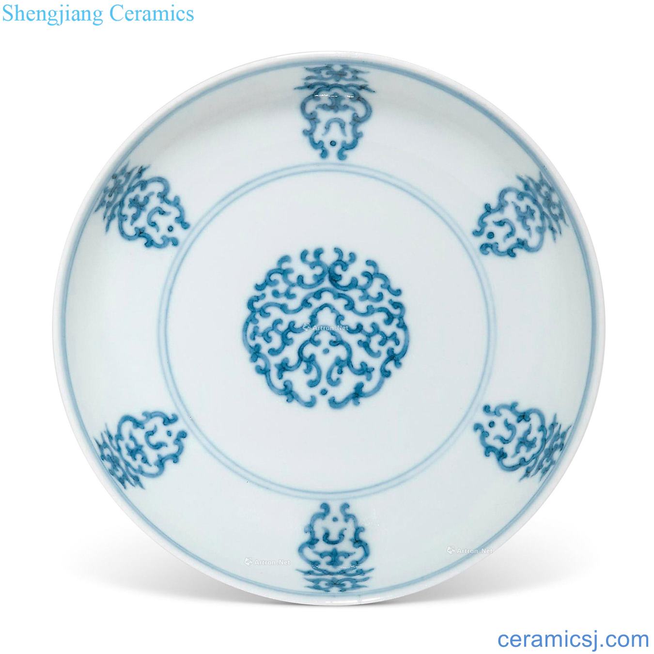 Qing daoguang Blue and white life of tray