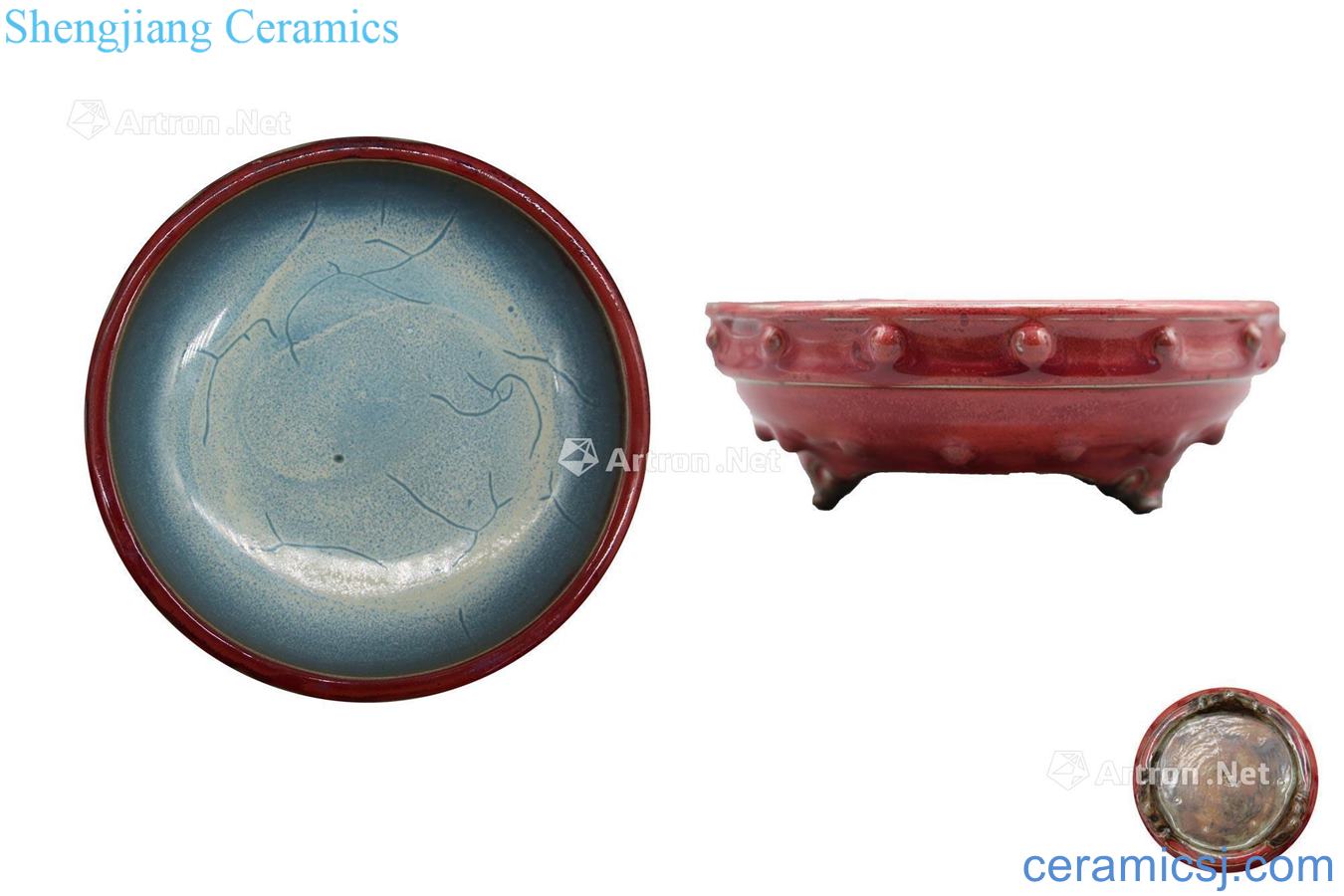 The northern song dynasty rose violet three masterpieces foot nail washing drum