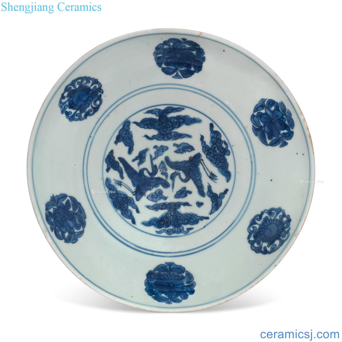 Qing jiaqing Blue and white James t. c. na was published tray