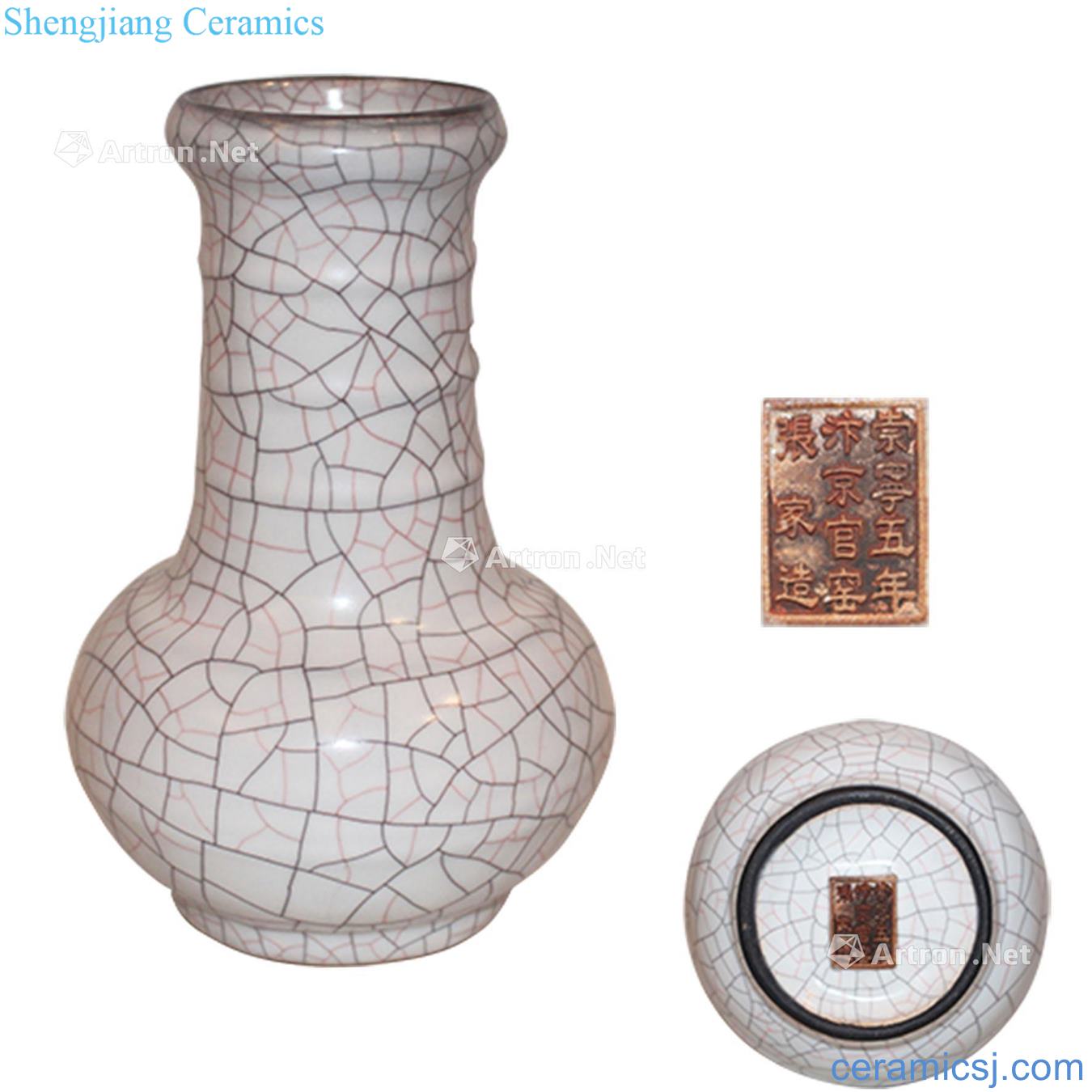 The song dynasty Kiln month string lines craft bottles