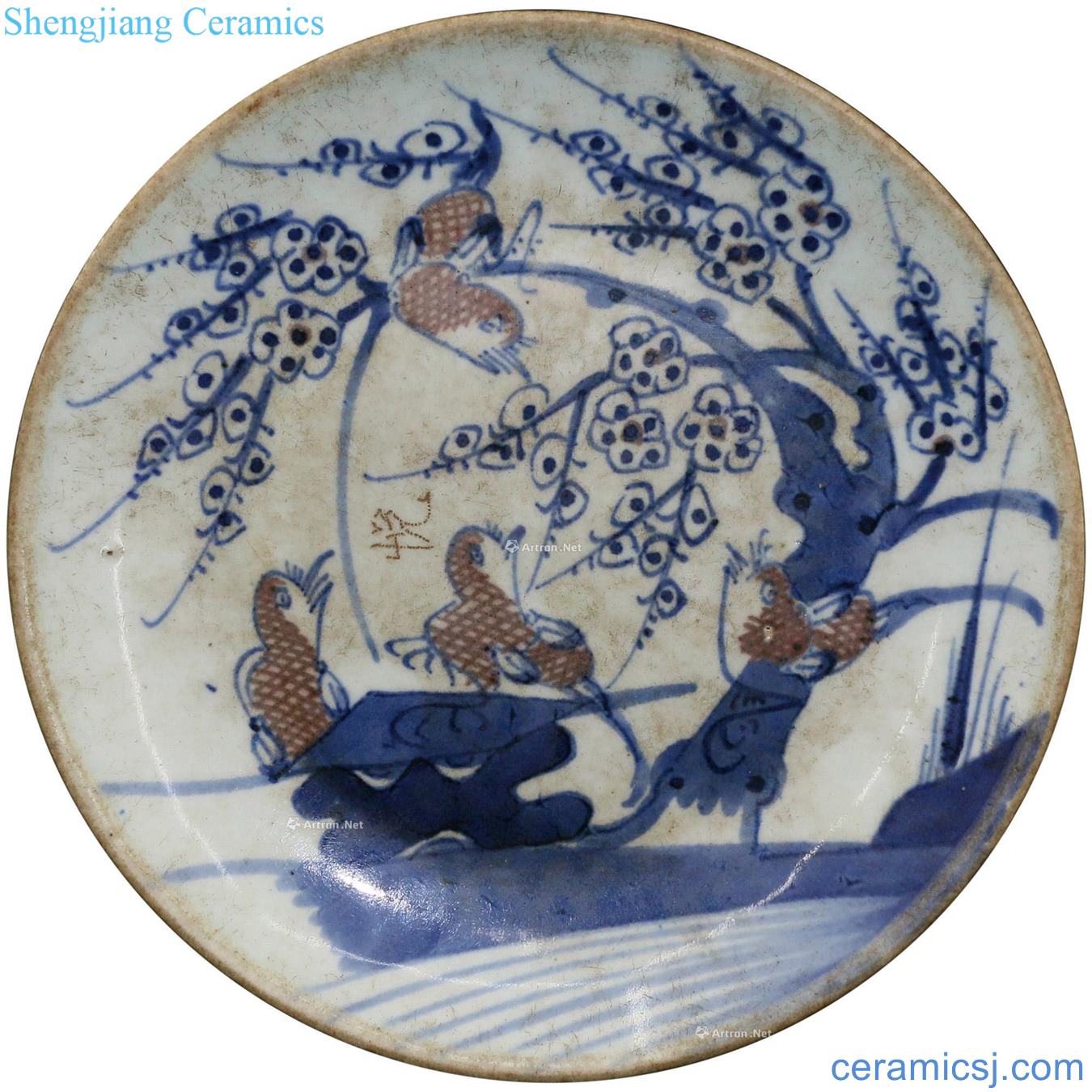 The song dynasty Blue and white youligong magpie on MeiPan