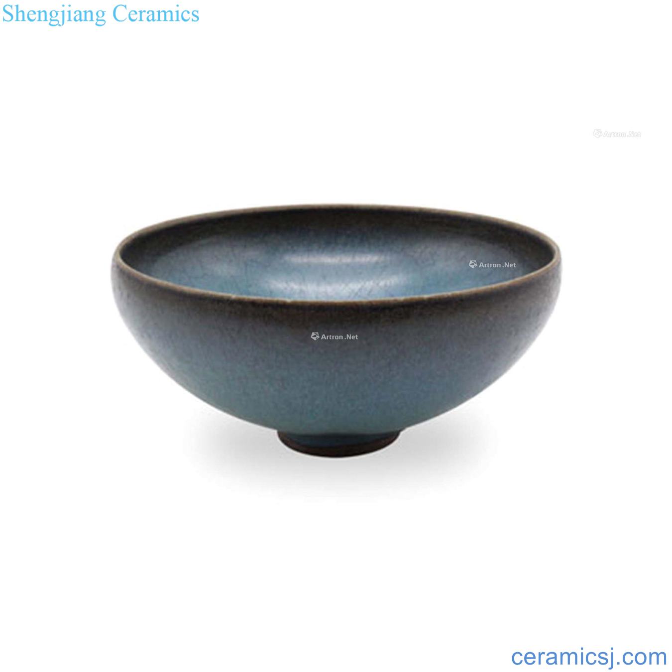 Sky blue glaze masterpieces rose violet bowl