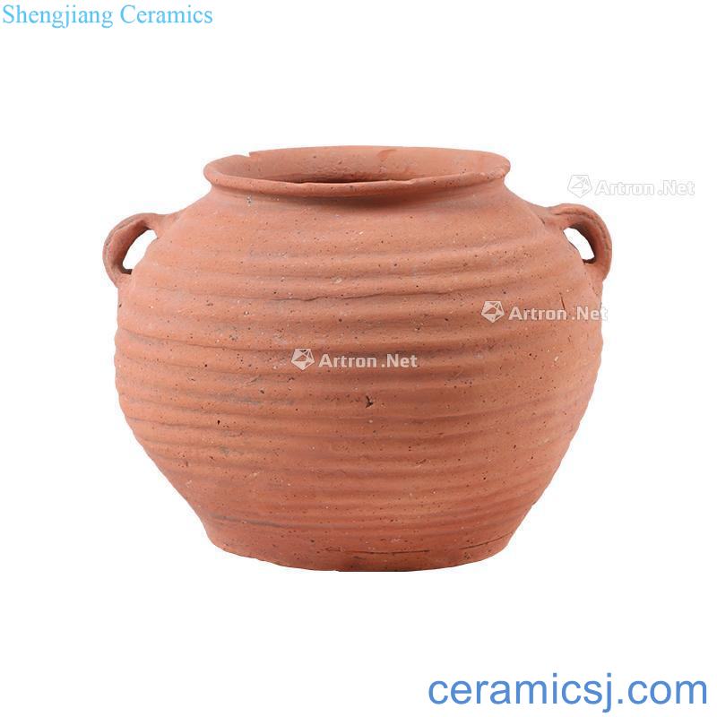 The western han dynasty in his later years Ears red clay POTS