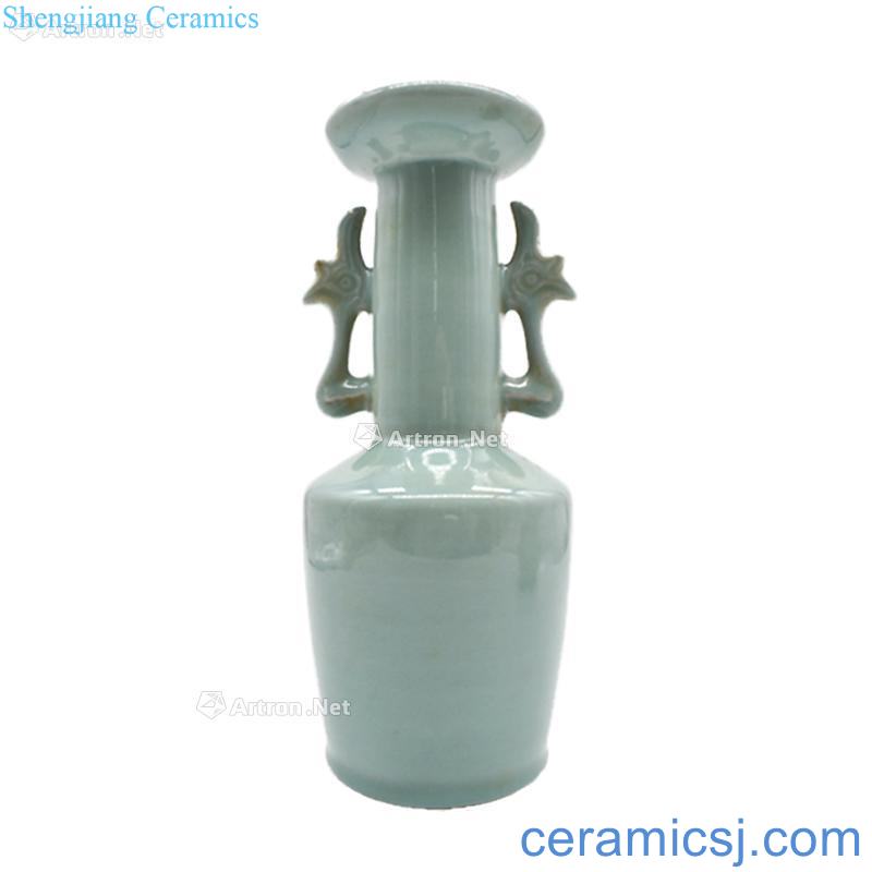 The song dynasty longquan powder blue vase with a double phoenix