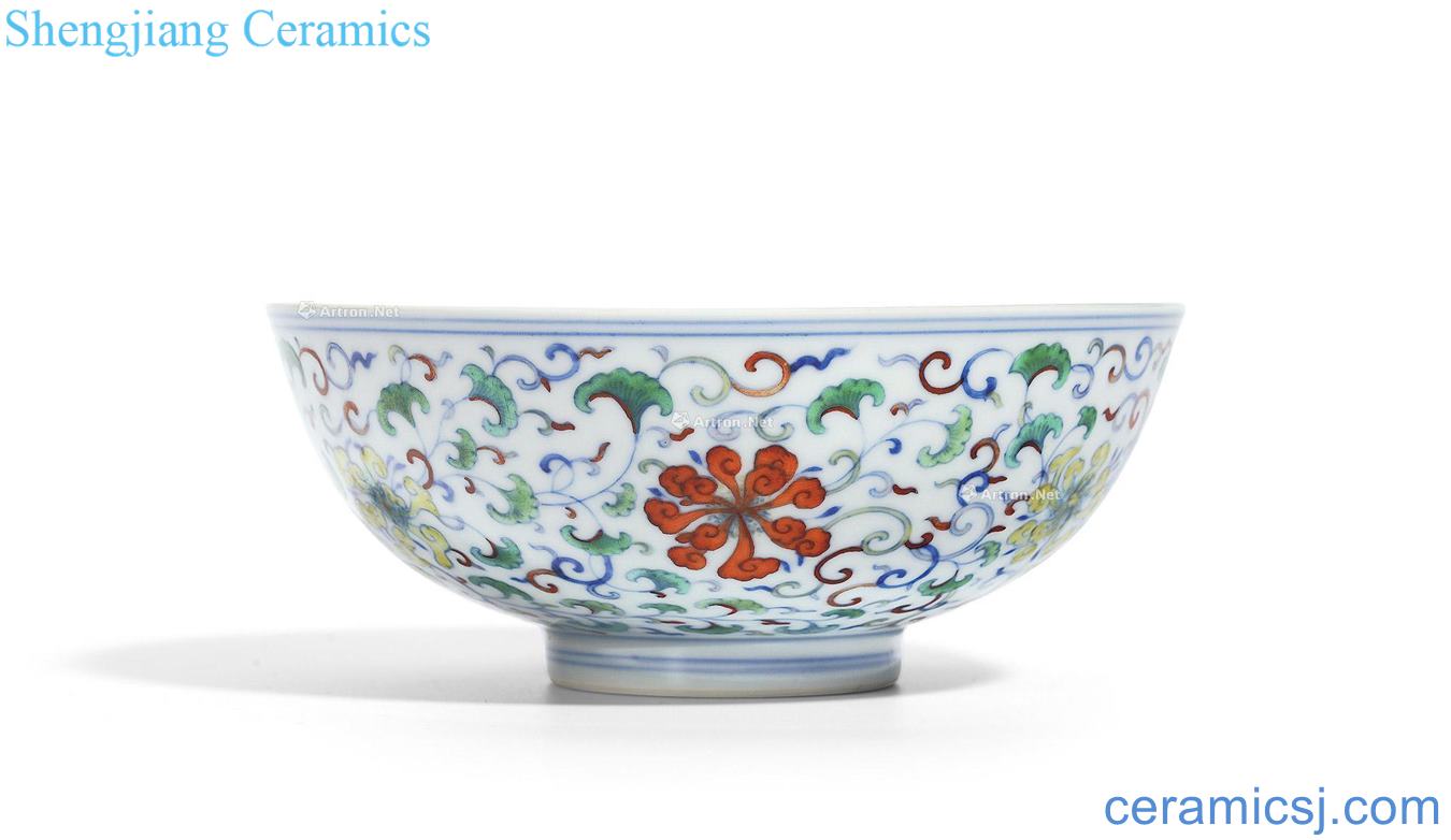 Qing yongzheng bucket colors flower bowls