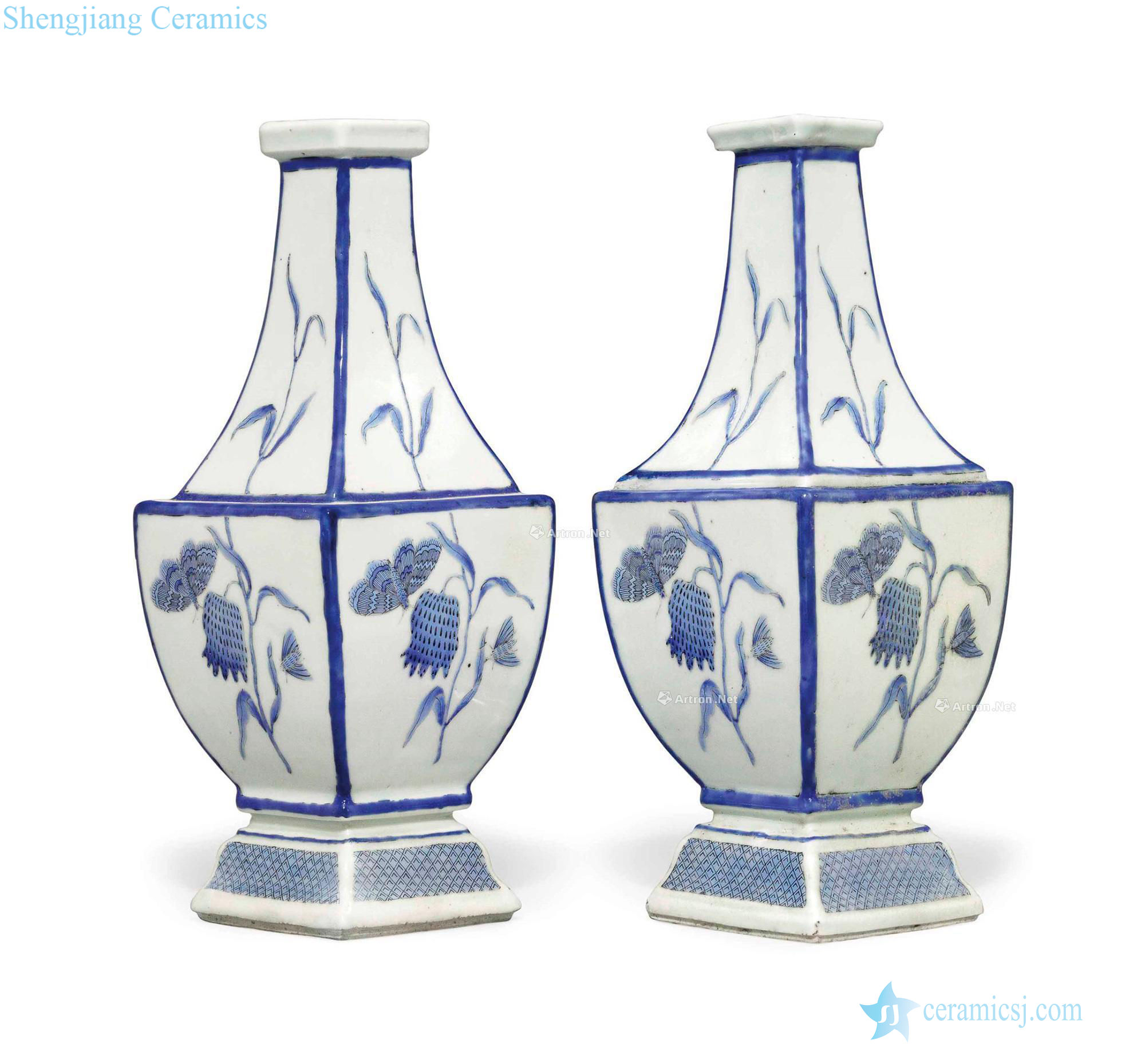 The early qianlong, A PAIR OF about 1740 'PRONK TYPE BLUE ENAMEL VASES
