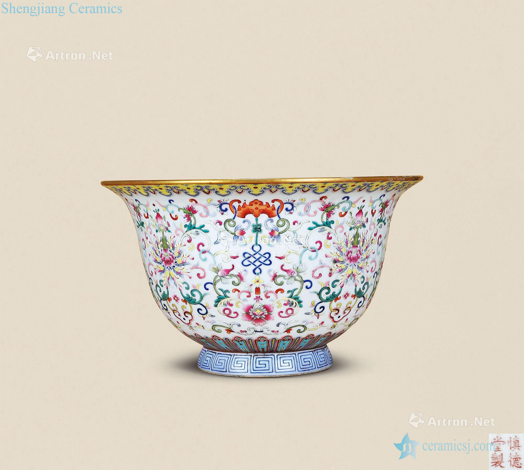 Clear light pastel passionflower grain flowerpot (set basin)