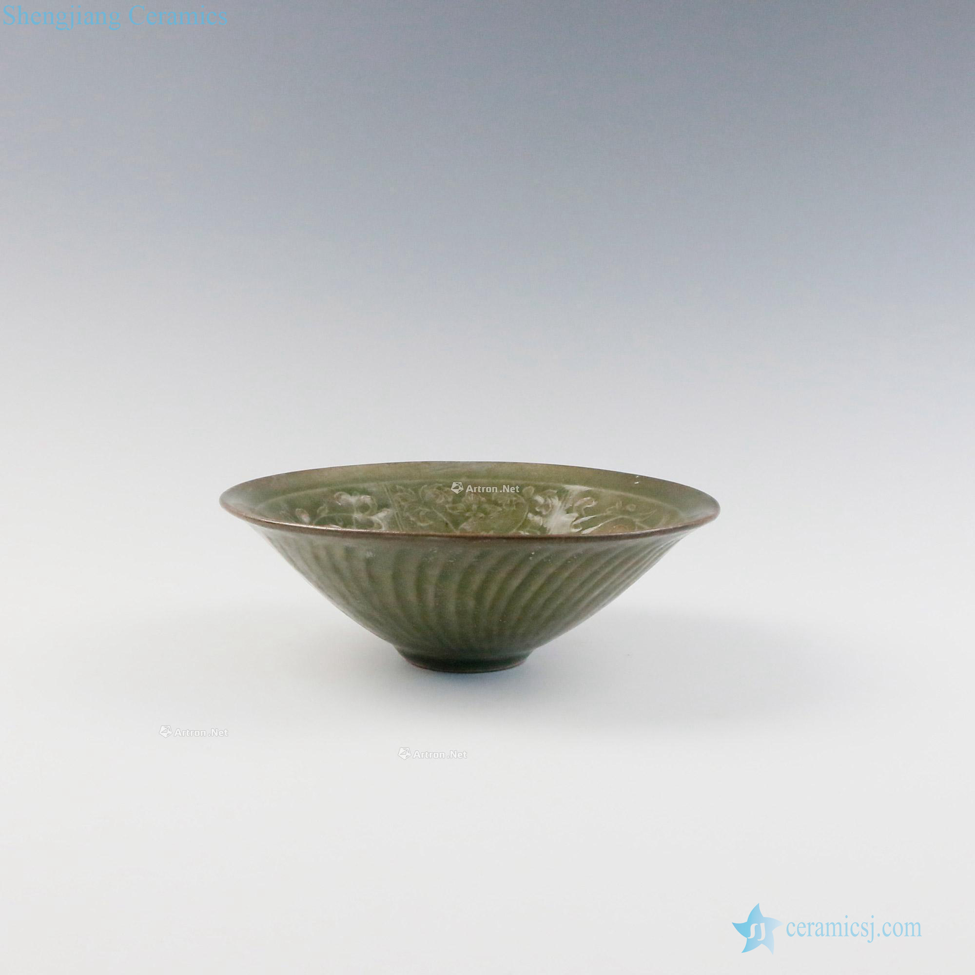 The song dynasty Yao state kiln hand-cut hat to bowl