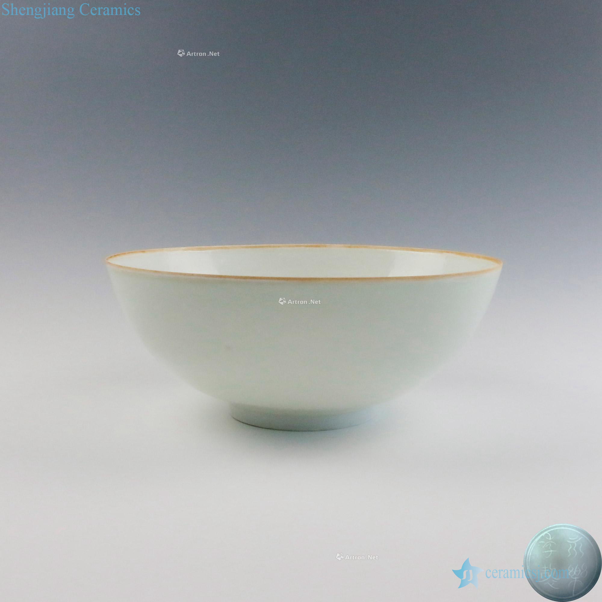 Ming Dark carved dragon sweet white glazed bowl