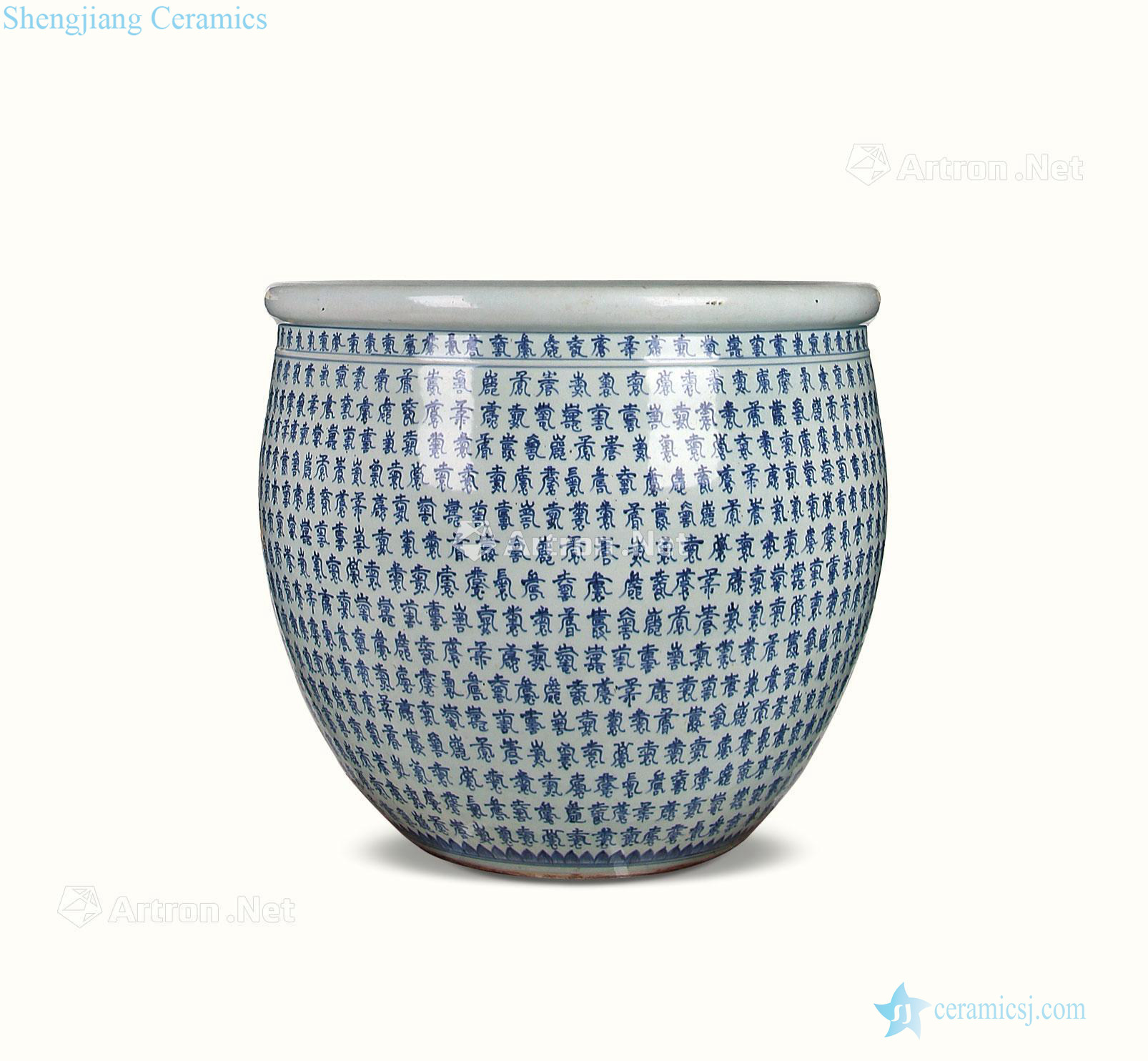 qing Blue and white best life of cylinder