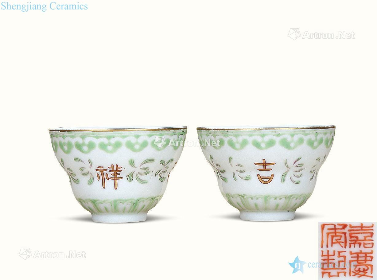 Clear pastel jixiangruyi orchid cup (a)