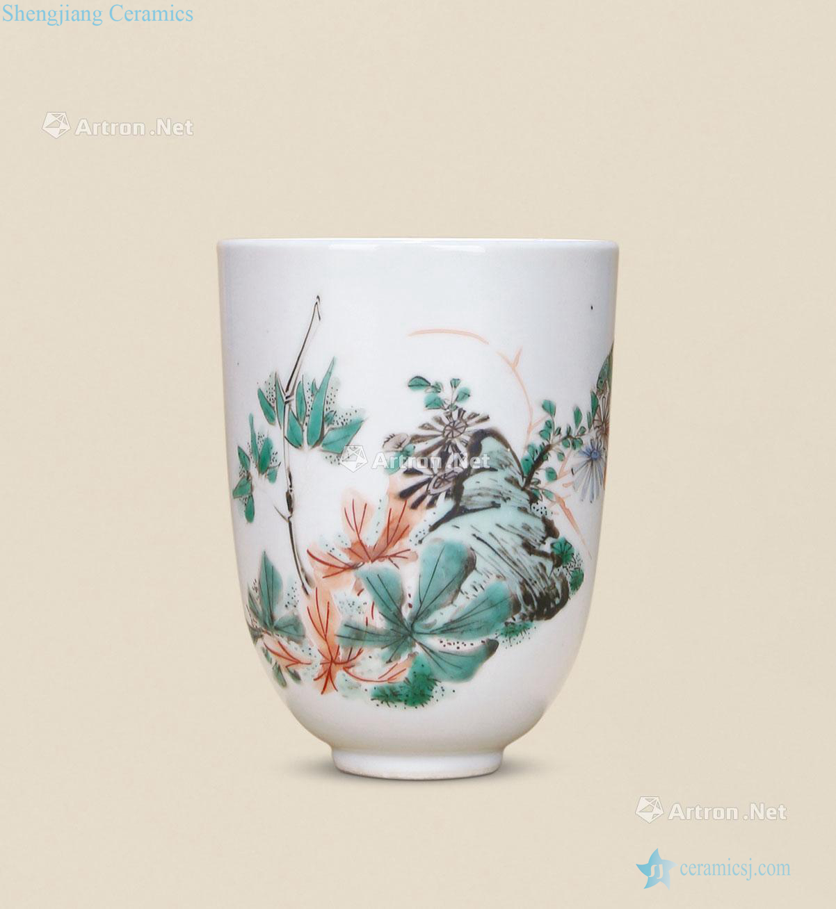 The qing emperor kangxi Colorful butterfly cup bell flowers