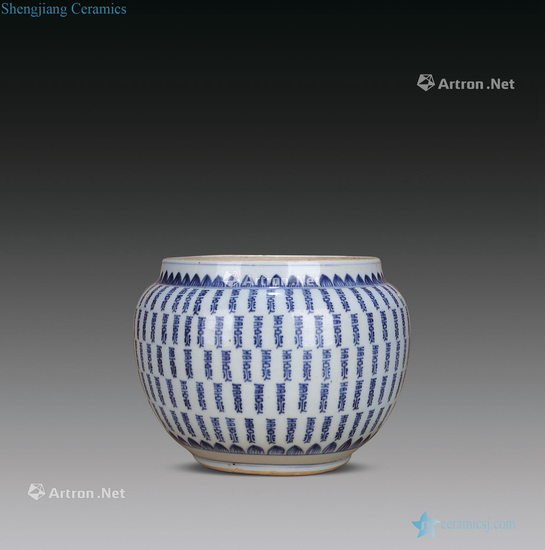 The qing emperor kangxi Life of grain porridge pot blue and white