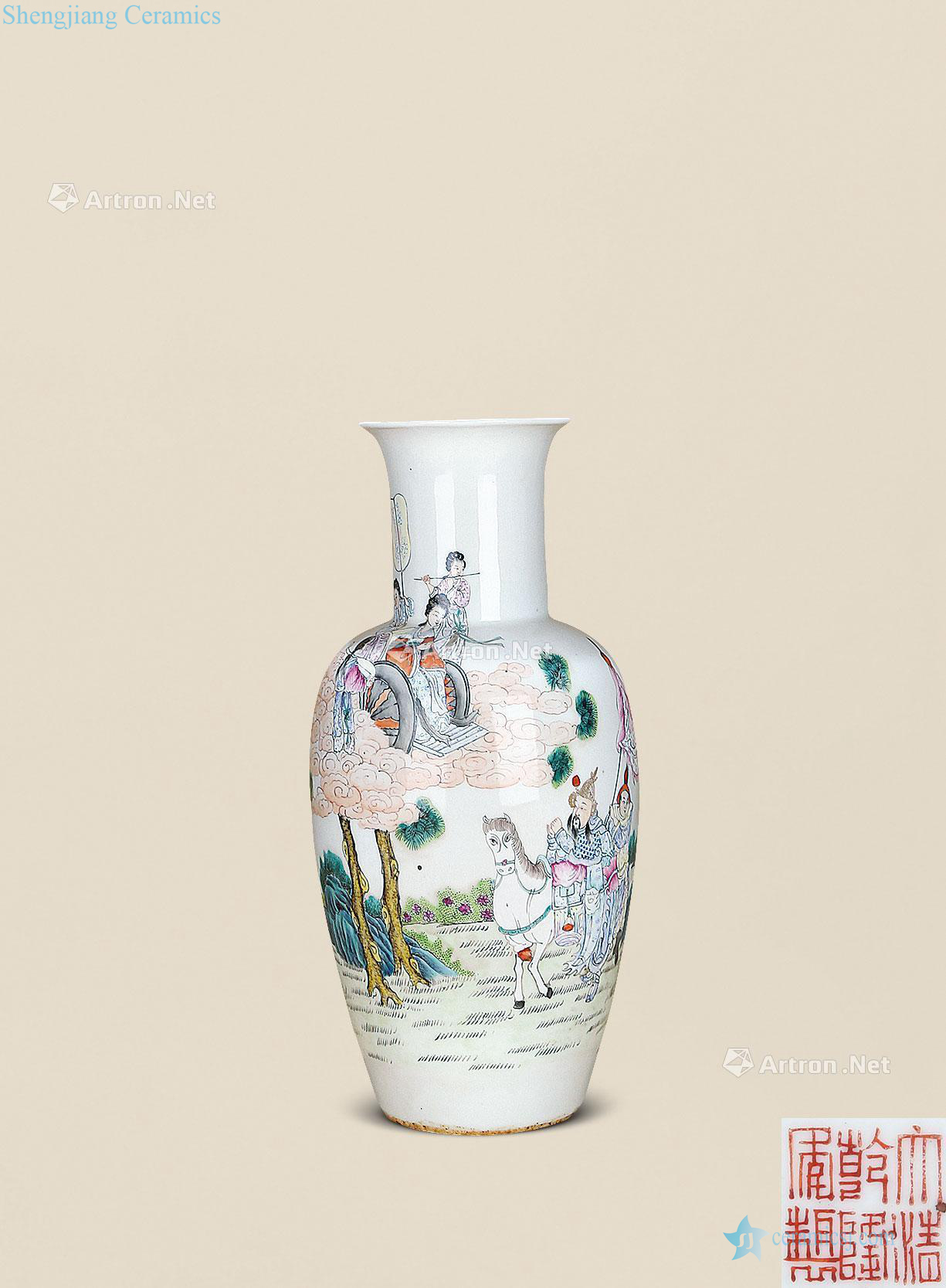 Stories of clear pastel figure goddess of mercy bottle