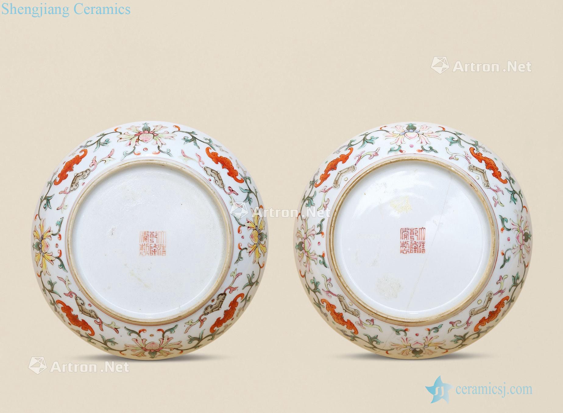Qing qianlong pastel live tray (a)