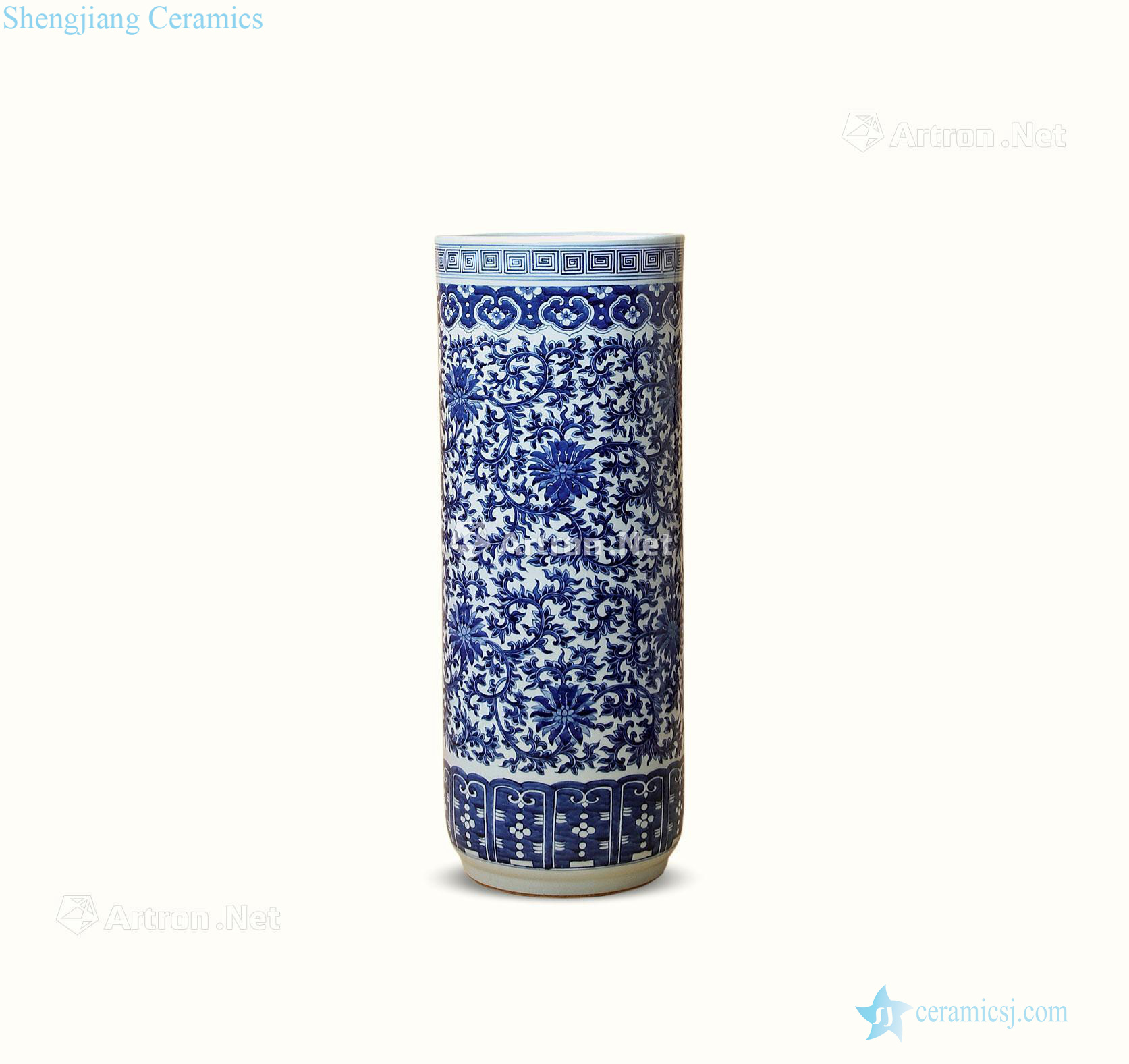 qing Blue and white lotus flower grain to quiver