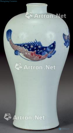 Qing dynasty blue-and-white youligong fishing lines may bottle