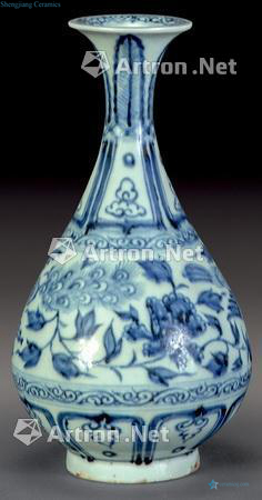 qing Blue and white okho spring flowers