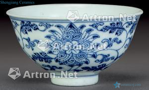 Qing dynasty blue and white lotus design