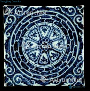 Qing dynasty blue and white flower tiles