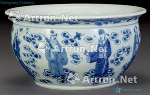 qing Blue and white the eight immortals furnace