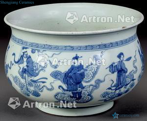 The qing emperor kangxi porcelain the eight immortals birthday bowl type furnace