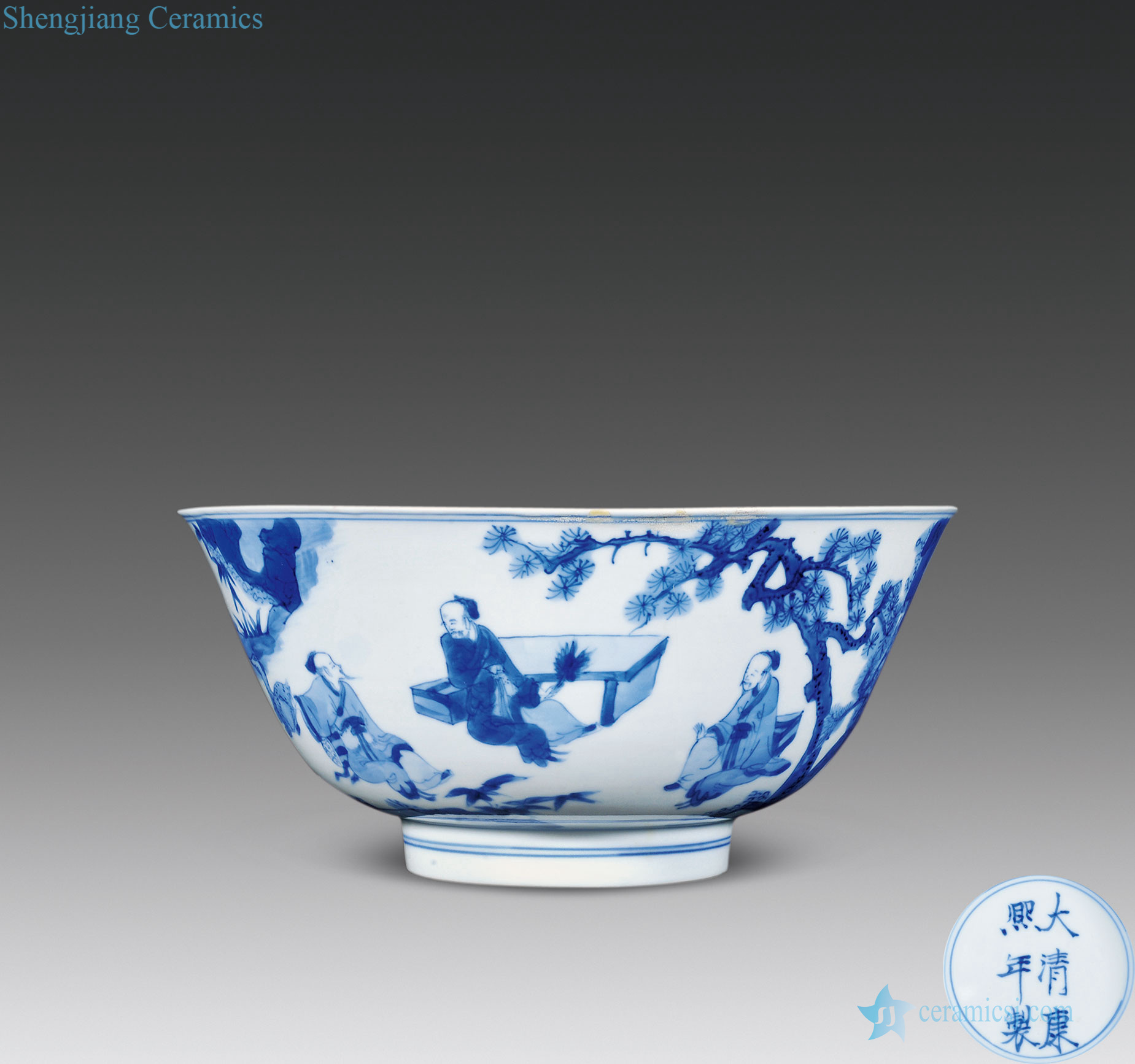 The qing emperor kangxi porcelain Gao Shitu big bowl