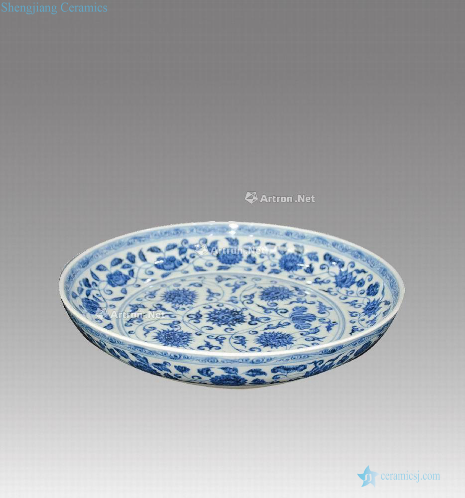 Xuande blue branch tray