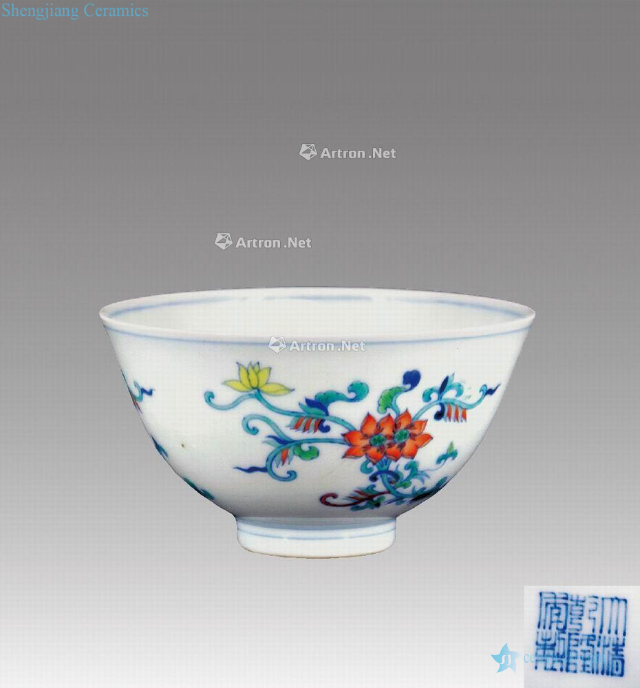 Qing qianlong bucket color small bowl