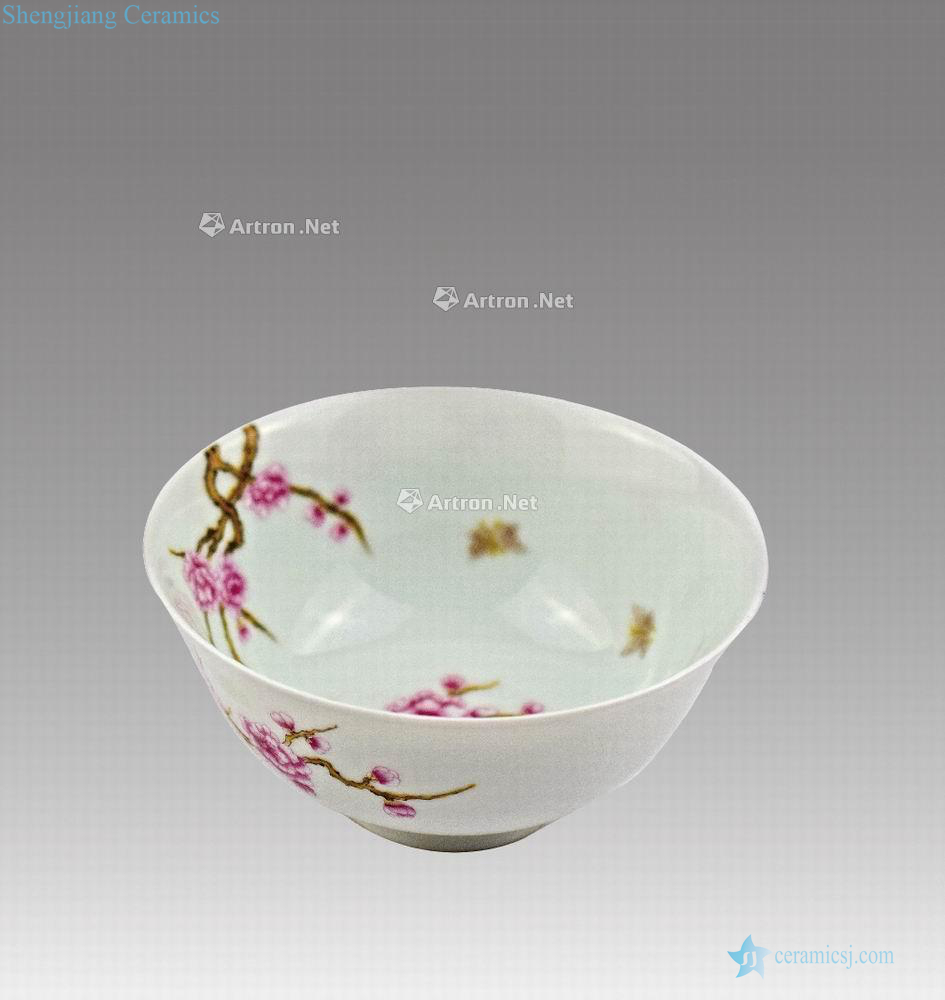 Yong zheng famille rose flower bowls