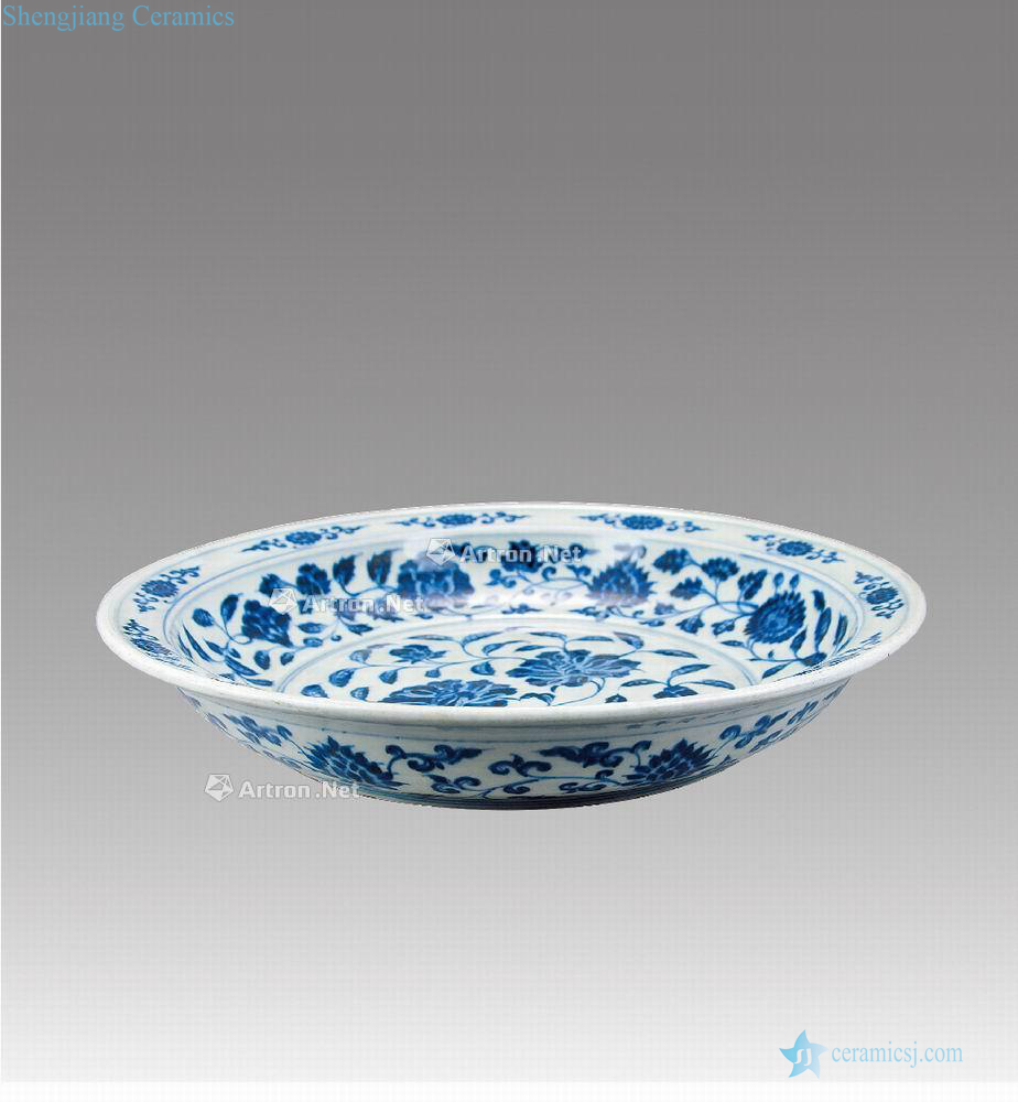 Daming jintong Blue and white plate