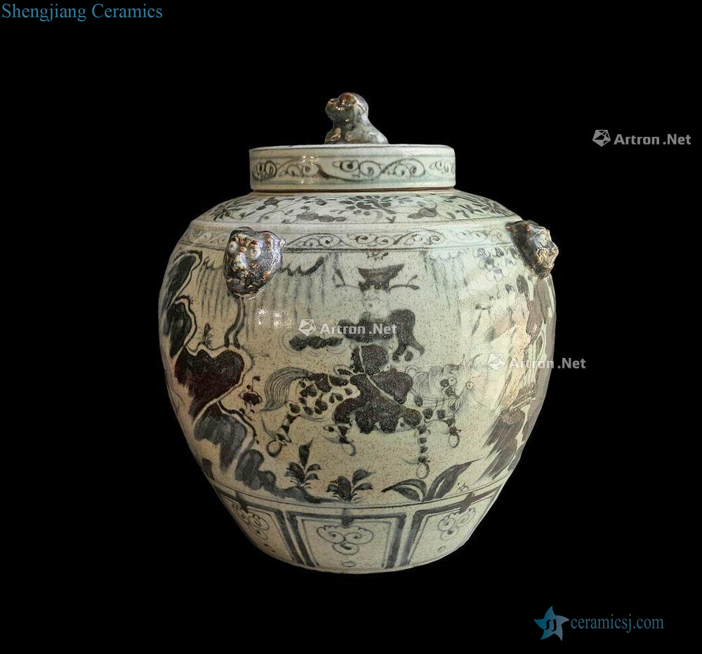 Ming hongwu Stories of blue and white pot