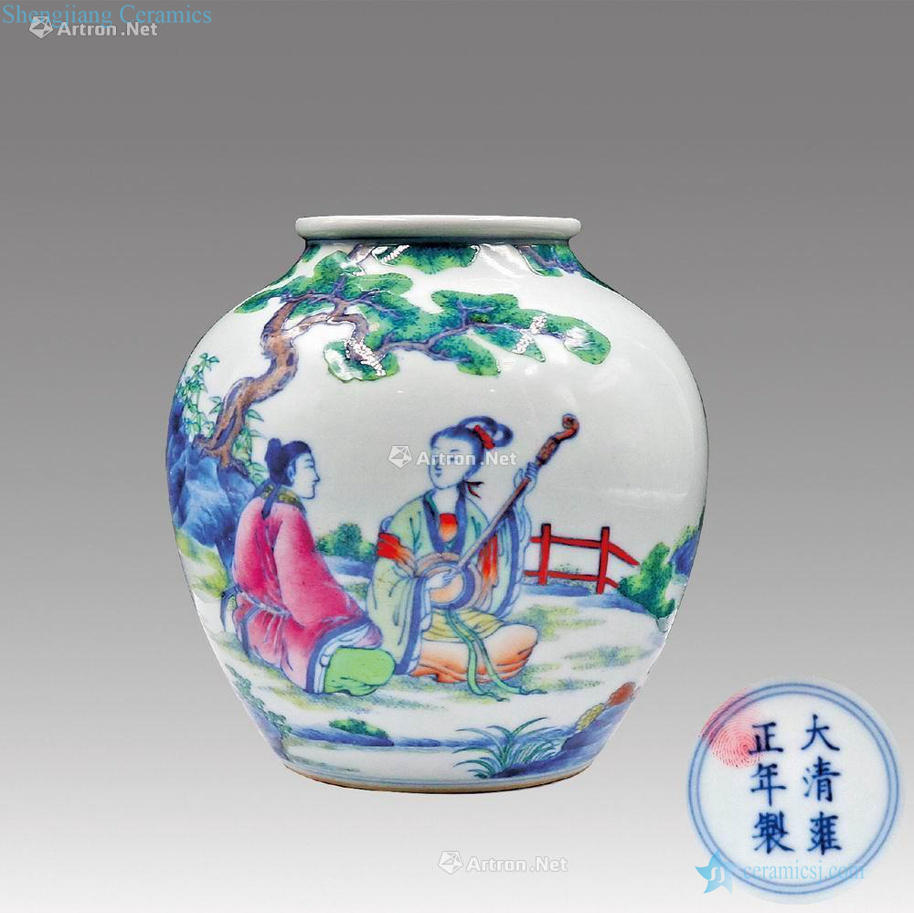 Qing yongzheng year bucket color stories of panasonic cans
